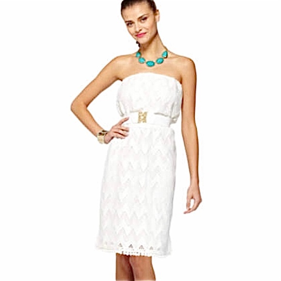 Lilly Pulitzer Dresses & Skirts - Lilly Pulitzer Eyelet Lace Holly Strapless Dress